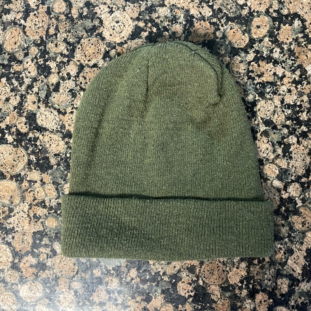 Olive Green Knit Beanie